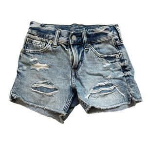 Gap Kids Low Stride Distressed Denim Short 7Y